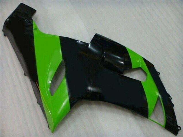 Green Black 2005-2006 Kawasaki ZX6R Motorcycle Fairings Green Black 2005-2006 Kawasaki ZX6R Motorcycle Fairings