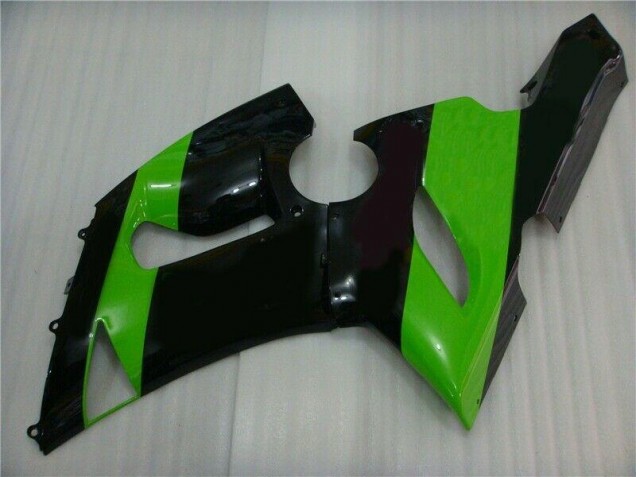 Green Black 2005-2006 Kawasaki ZX6R Motorcycle Fairings Green Black 2005-2006 Kawasaki ZX6R Motorcycle Fairings