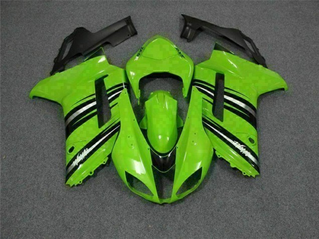 Green Black 2007-2008 Kawasaki ZX6R Motorcycle Fairings Green Black 2007-2008 Kawasaki ZX6R Motorcycle Fairings