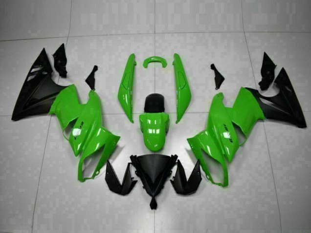 Green Black 2009-2011 Kawasaki EX650 Motorcycle Fairing Green Black 2009-2011 Kawasaki EX650 Motorcycle Fairing
