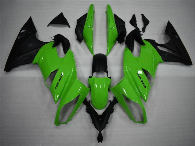 Green Black 2009-2011 Kawasaki EX650 Motorcycle Fairings Green Black 2009-2011 Kawasaki EX650 Motorcycle Fairings