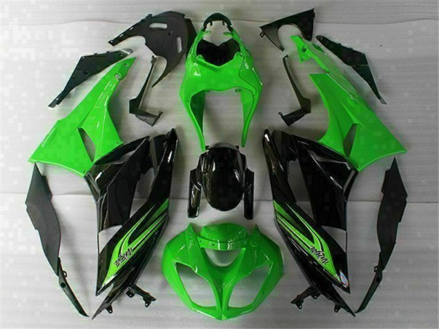 Green Black 2009-2012 Kawasaki ZX6R Motorcycle Fairings Green Black 2009-2012 Kawasaki ZX6R Motorcycle Fairings