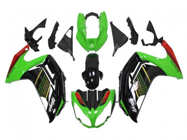 Green Black 2012-2016 Kawasaki EX650 Motorcycle Fairings Green Black 2012-2016 Kawasaki EX650 Motorcycle Fairings