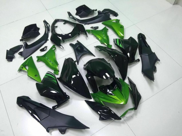 Green Black 2013-2016 Kawasaki Z800 Motorcycle Fairings