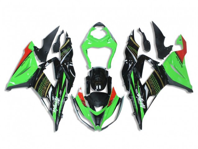 Green Black 2013-2018 Kawasaki ZX6R Motorcycle Fairing Green Black 2013-2018 Kawasaki ZX6R Motorcycle Fairing