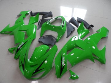 Green Black Arrow 2006-2007 Kawasaki ZX10R Motorcycle Fairings