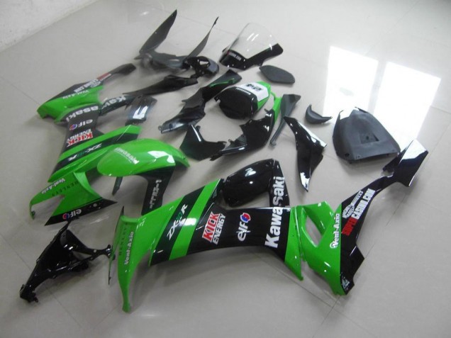 Green Black Kick 2008-2010 Kawasaki ZX10R Motorcycle Fairings Green Black Kick 2008-2010 Kawasaki ZX10R Motorcycle Fairings