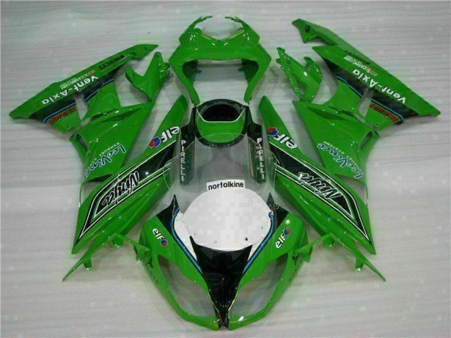 Green Black LeoVince 2009-2012 Kawasaki ZX6R Motorcycle Fairings Green Black LeoVince 2009-2012 Kawasaki ZX6R Motorcycle Fairings