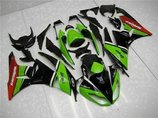 Green Black Red 2009-2012 Kawasaki ZX6R Motorcycle Fairings Green Black Red 2009-2012 Kawasaki ZX6R Motorcycle Fairings