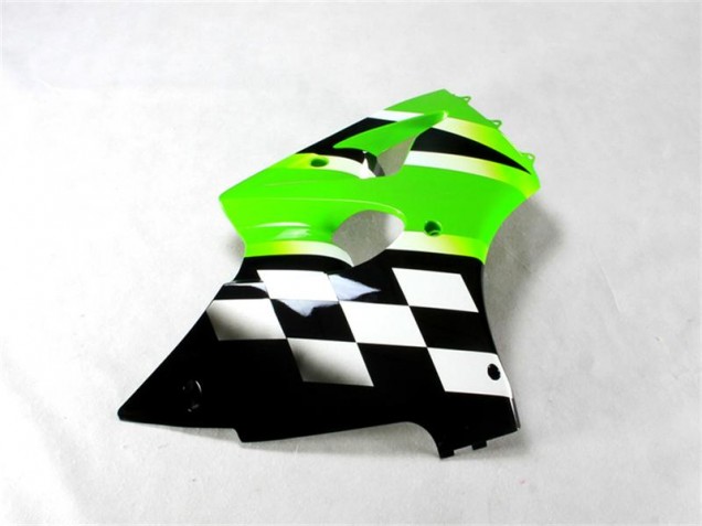 Green Black White 2000-2002 Kawasaki ZX6R Motorcycle Fairings Green Black White 2000-2002 Kawasaki ZX6R Motorcycle Fairings
