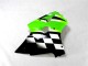 Green Black White 2000-2002 Kawasaki ZX6R Motorcycle Fairings Green Black White 2000-2002 Kawasaki ZX6R Motorcycle Fairings