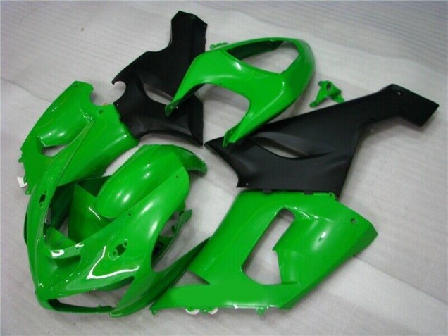Green Matte Black 2005-2006 Kawasaki ZX6R Motorcycle Fairings Green Matte Black 2005-2006 Kawasaki ZX6R Motorcycle Fairings
