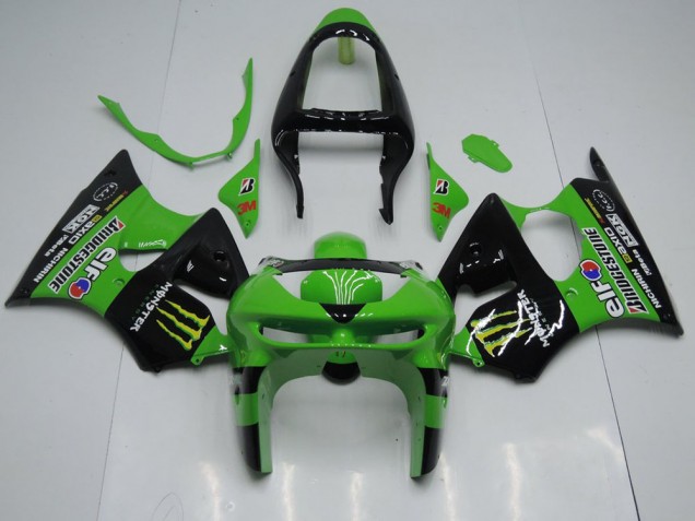 Green Monster 1998-1999 Kawasaki ZX6R Motorcycle Fairings Green Monster 1998-1999 Kawasaki ZX6R Motorcycle Fairings