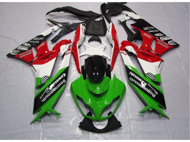 Green Red 2009-2012 Kawasaki ZX6R Motorcycle Fairings Green Red 2009-2012 Kawasaki ZX6R Motorcycle Fairings