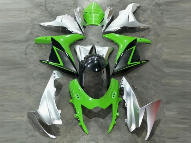 Green Silver 2011-2021 Suzuki GSXR 600/750 Motorcycle Fairing Green Silver 2011-2021 Suzuki GSXR 600/750 Motorcycle Fairing