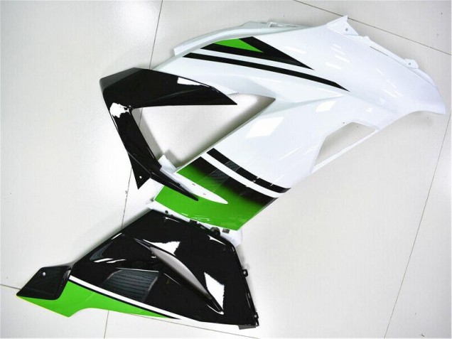 Green White Black 2013-2018 Kawasaki ZX6R Motorcycle Fairings
