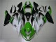 Green White Black 2013-2018 Kawasaki ZX6R Motorcycle Fairings