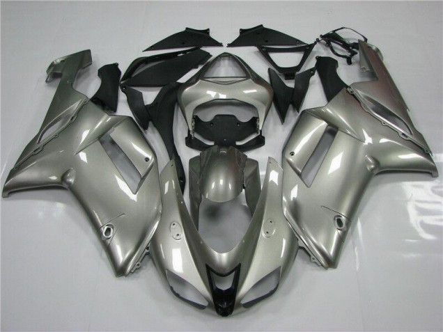 Grey 2007-2008 Kawasaki ZX6R Motorcycle Fairings Grey 2007-2008 Kawasaki ZX6R Motorcycle Fairings