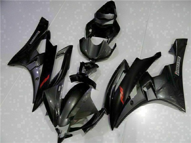 Grey Black 2006-2007 Yamaha YZF R6 Motorcycle Fairing Grey Black 2006-2007 Yamaha YZF R6 Motorcycle Fairing