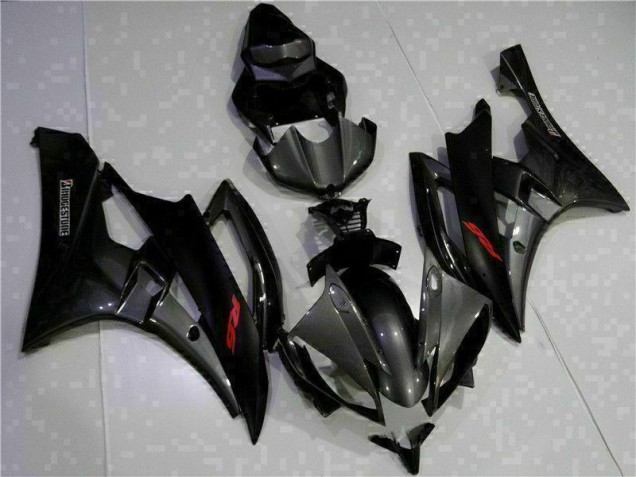 Grey Black 2006-2007 Yamaha YZF R6 Motorcycle Fairing Grey Black 2006-2007 Yamaha YZF R6 Motorcycle Fairing