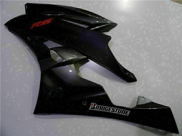 Grey Black 2006-2007 Yamaha YZF R6 Motorcycle Fairing Grey Black 2006-2007 Yamaha YZF R6 Motorcycle Fairing