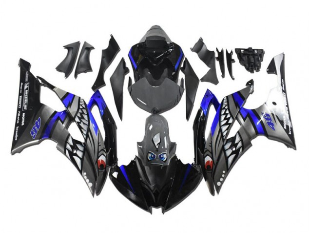 Grey Blue Shark 2008-2016 Yamaha YZF R6 Motorcycle Fairings Grey Blue Shark 2008-2016 Yamaha YZF R6 Motorcycle Fairings