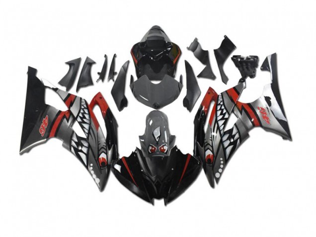 Grey Red Shark 2008-2016 Yamaha YZF R6 Motorcycle Fairings Grey Red Shark 2008-2016 Yamaha YZF R6 Motorcycle Fairings