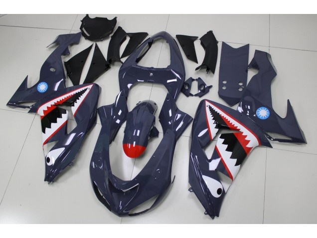Grey Shark 2006-2007 Kawasaki ZX10R Motorcycle Fairings