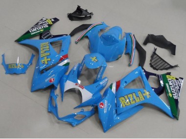 Light Blue Rizla 2007-2008 Suzuki GSXR 1000 Motorcycle Fairings