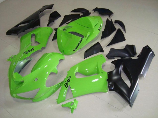 Lime Green 2005-2006 Kawasaki ZX6R Motorcycle Fairings Lime Green 2005-2006 Kawasaki ZX6R Motorcycle Fairings