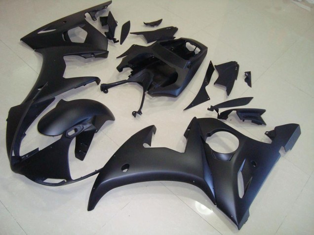 Matte Black 2003-2005 Yamaha YZF R6 Motorcycle Fairings Matte Black 2003-2005 Yamaha YZF R6 Motorcycle Fairings