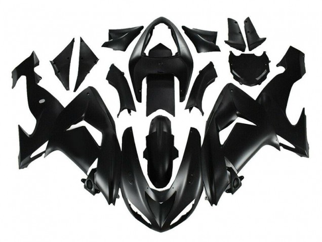 Matte Black 2006-2007 Kawasaki ZX10R Motorcycle Fairings Matte Black 2006-2007 Kawasaki ZX10R Motorcycle Fairings