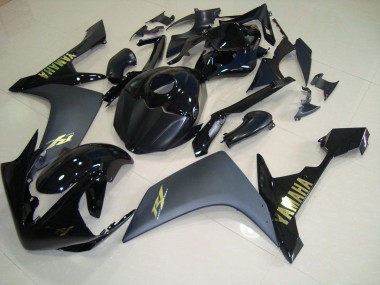Matte Black Gold 2007-2008 Yamaha YZF R1 Motorcycle Fairings