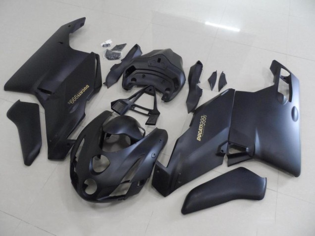 Matte Black Gold Decals 2003-2004 Ducati 749 999 Motorcycle Fairings Matte Black Gold Decals 2003-2004 Ducati 749 999 Motorcycle Fairings
