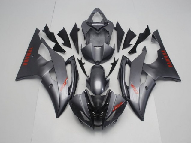 Matte Black Grey 2008-2016 Yamaha YZF R6 Motorcycle Fairings Matte Black Grey 2008-2016 Yamaha YZF R6 Motorcycle Fairings