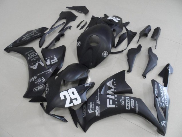 Matte Black Grey Decals 29 2012-2016 Honda CBR1000RR Motorcycle Fairings Matte Black Grey Decals 29 2012-2016 Honda CBR1000RR Motorcycle Fairings