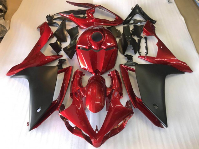 Matte Black Red 2007-2008 Yamaha YZF R1 Motorcycle Fairing Matte Black Red 2007-2008 Yamaha YZF R1 Motorcycle Fairing