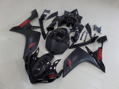 Matte Black Red 2007-2008 Yamaha YZF R1 Motorcycle Fairings