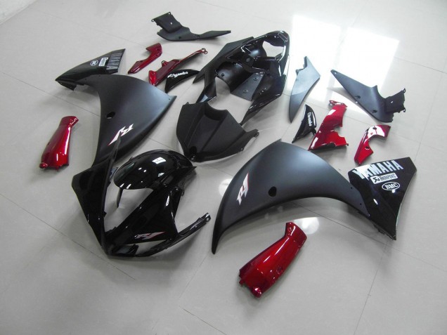 Matte Black Red 2009-2011 Yamaha YZF R1 Motorcycle Fairings Matte Black Red 2009-2011 Yamaha YZF R1 Motorcycle Fairings