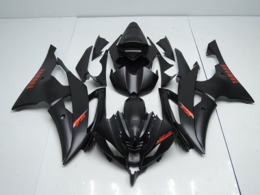 Matte Black Red Decals 2008-2016 Yamaha YZF R6 Motorcycle Fairings