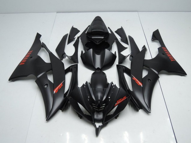 Matte Black Red Decals 2008-2016 Yamaha YZF R6 Motorcycle Fairings Matte Black Red Decals 2008-2016 Yamaha YZF R6 Motorcycle Fairings
