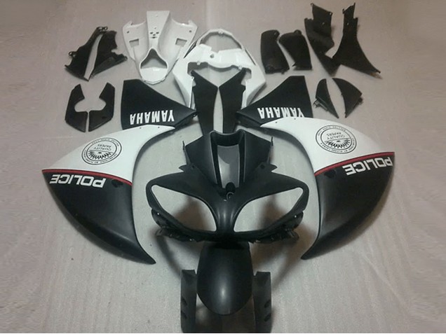 Matte Black White 2009-2011 Yamaha YZF R1 Motorcycle Fairings Matte Black White 2009-2011 Yamaha YZF R1 Motorcycle Fairings