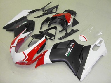 Matte Black White Red 2007-2014 Ducati 848 1098 1198 Motorcycle Fairings