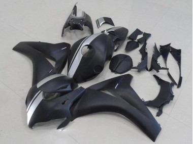 Matte Black and Silver 2008-2011 Honda CBR1000RR Motorcycle Fairings