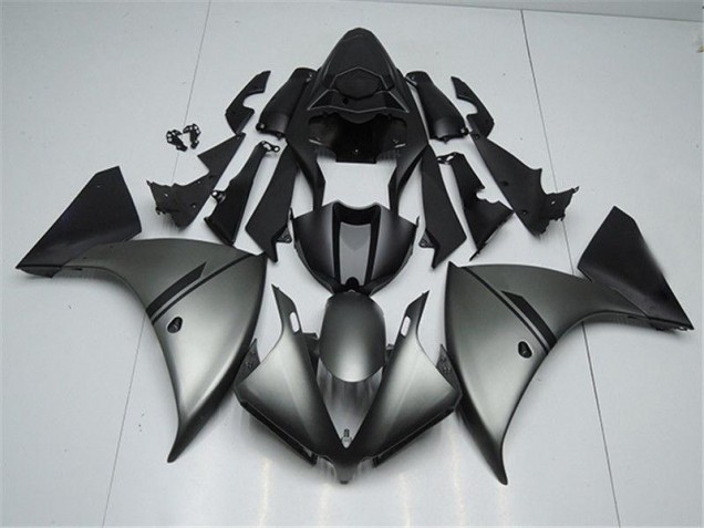 Matte Grey Black 2012-2014 Yamaha YZF R1 Motorcycle Fairings
