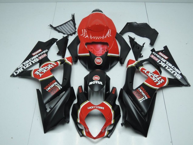 Matte Lucky Strike 2007-2008 Suzuki GSXR 1000 Motorcycle Fairings