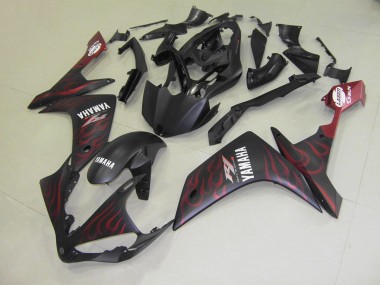 Matte Red Flame 2007-2008 Yamaha YZF R1 Motorcycle Fairings