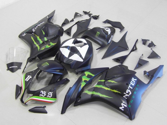 Monster Matte Black 2009-2012 Honda CBR600RR Motorcycle Fairings Monster Matte Black 2009-2012 Honda CBR600RR Motorcycle Fairings