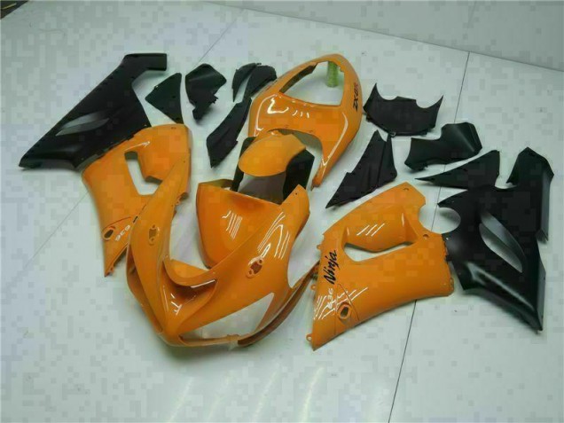 Orange 2005-2006 Kawasaki ZX6R Motorcycle Fairings Orange 2005-2006 Kawasaki ZX6R Motorcycle Fairings