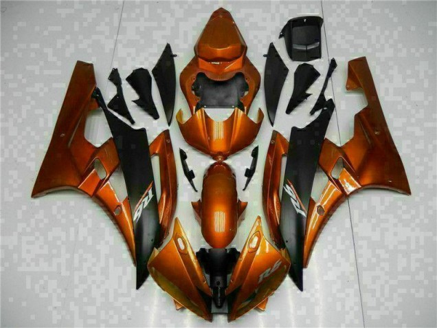 Orange 2006-2007 Yamaha YZF R6 Motorcycle Fairings Orange 2006-2007 Yamaha YZF R6 Motorcycle Fairings